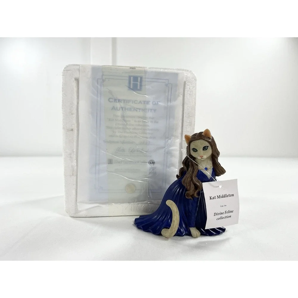 The Hamilton Collection Divine Feline Kat Middleton‎ Princess Cat Figurine COA